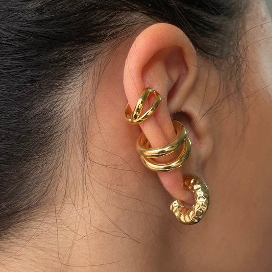 Orecchini mini martellato