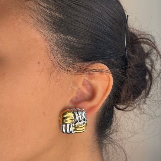 Earrings double poff