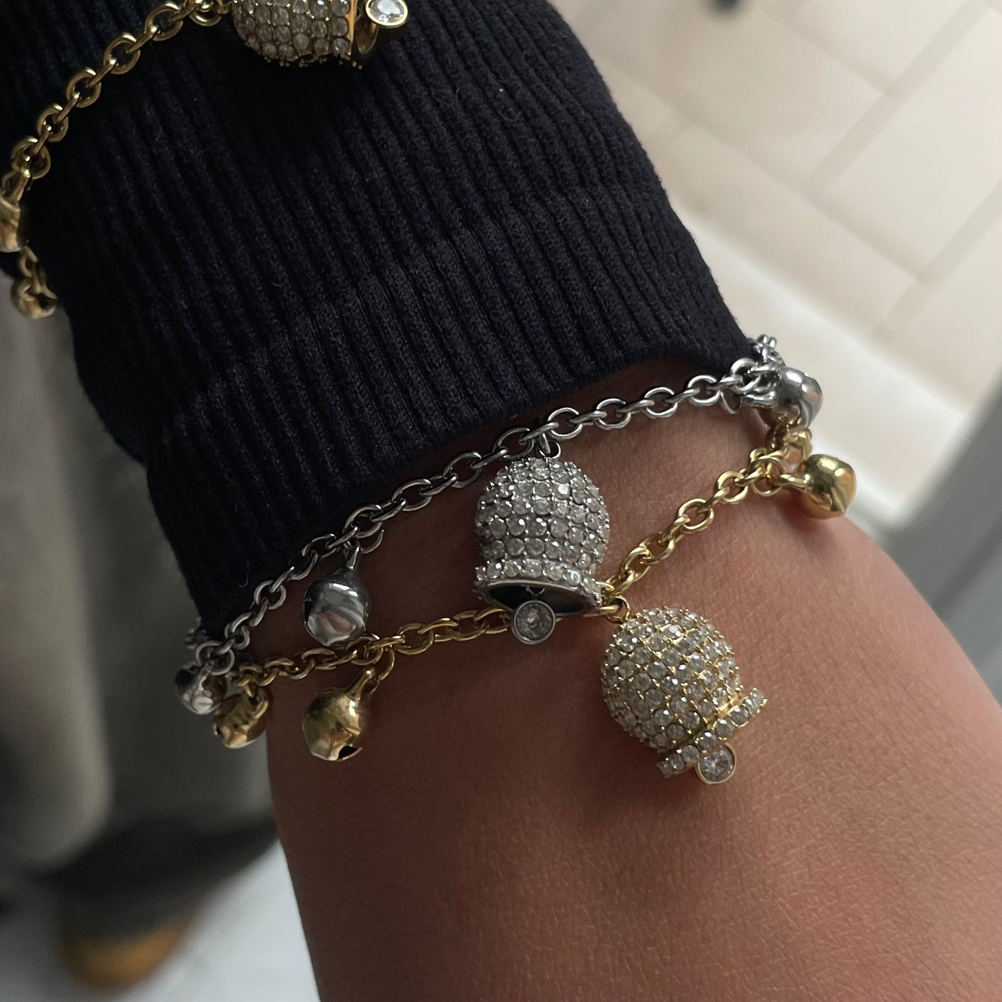 Bracciale campanelle strass