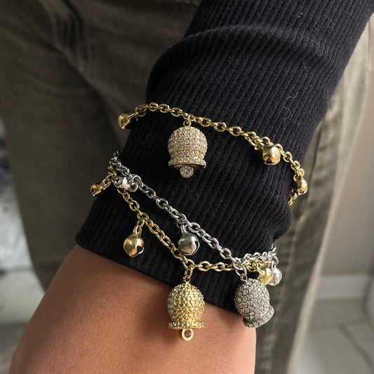 Bracciale campanelle strass