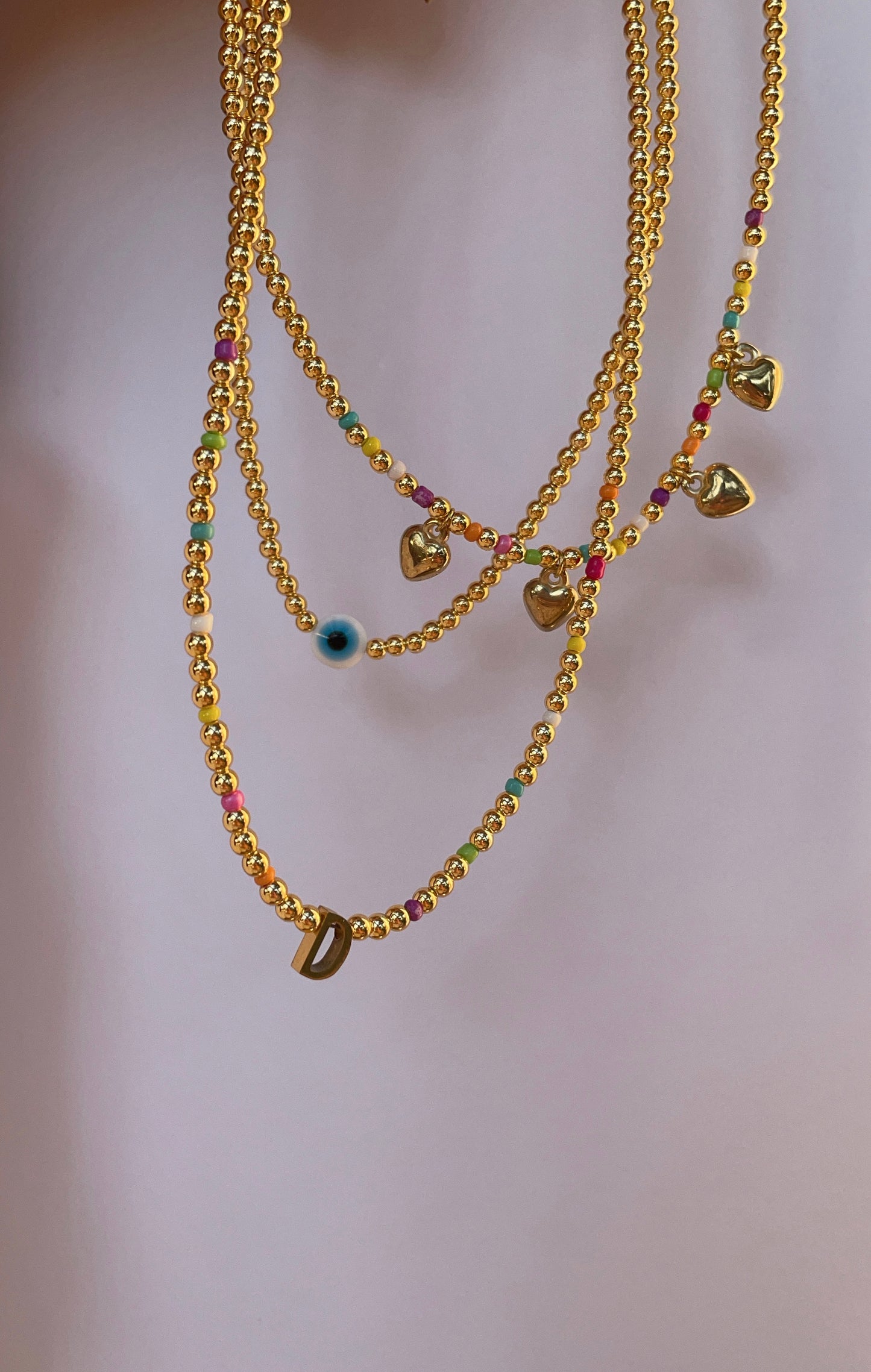 Chocker/Collana Micro Colore Initial Gold
