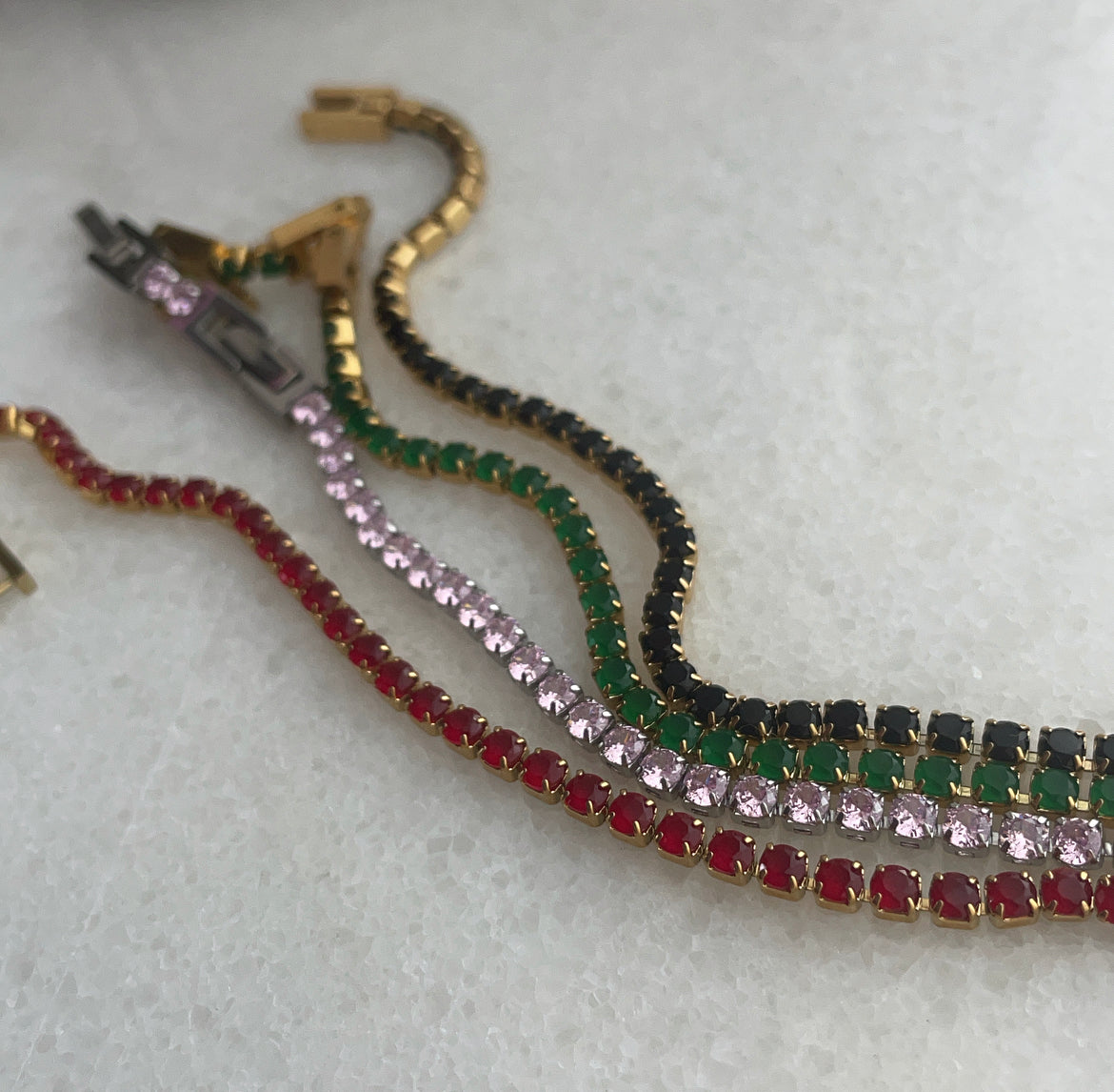 Bracciale tennis colorato