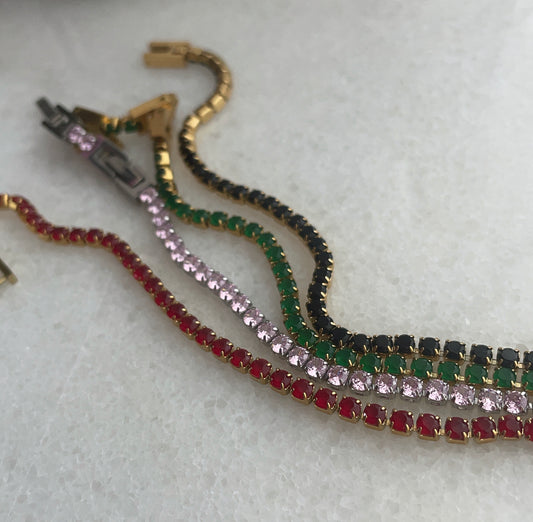 Bracciale tennis colorato