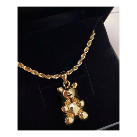 Collana con orso oro