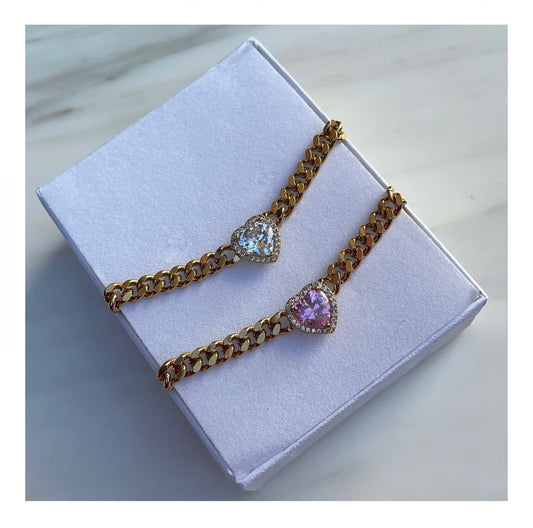 Chocker Hearts strass